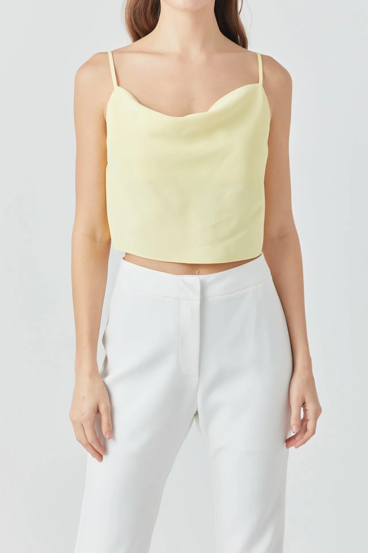 Endless Rose - Cowl Neck Cropped Cami