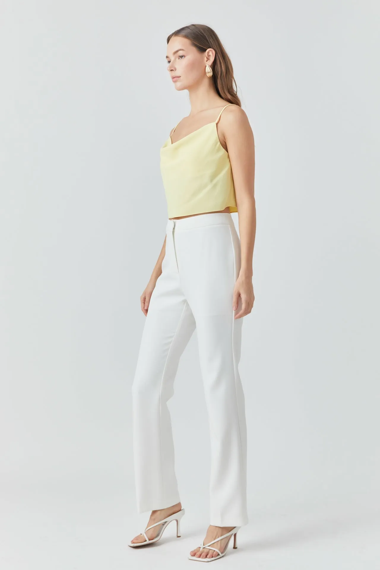 Endless Rose - Cowl Neck Cropped Cami