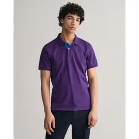 GANT Contrast Stretch Piqué Polo Shirt 2062026 Pansy Purple