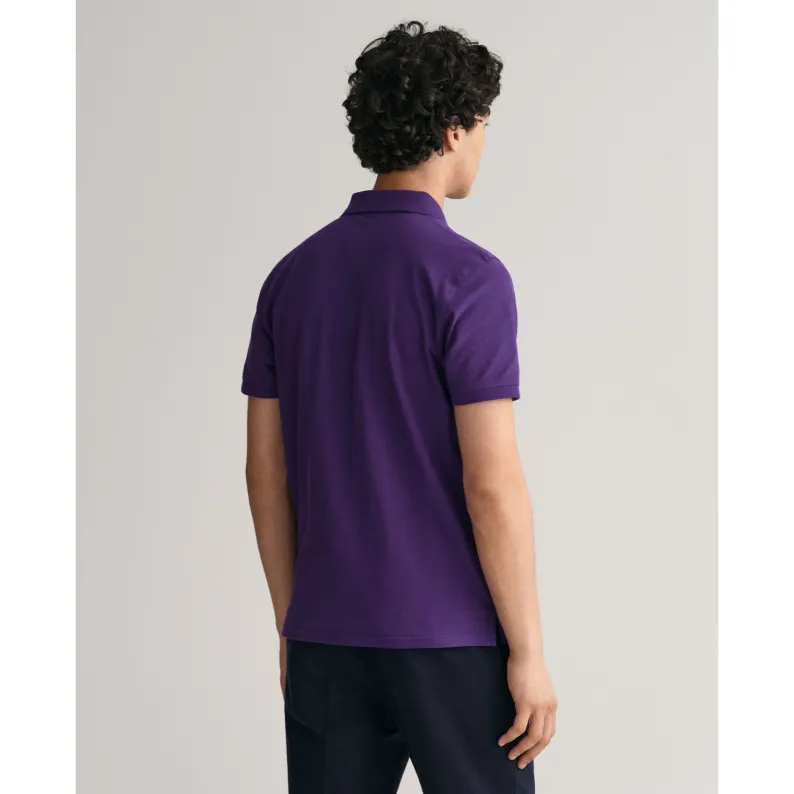 GANT Contrast Stretch Piqué Polo Shirt 2062026 Pansy Purple