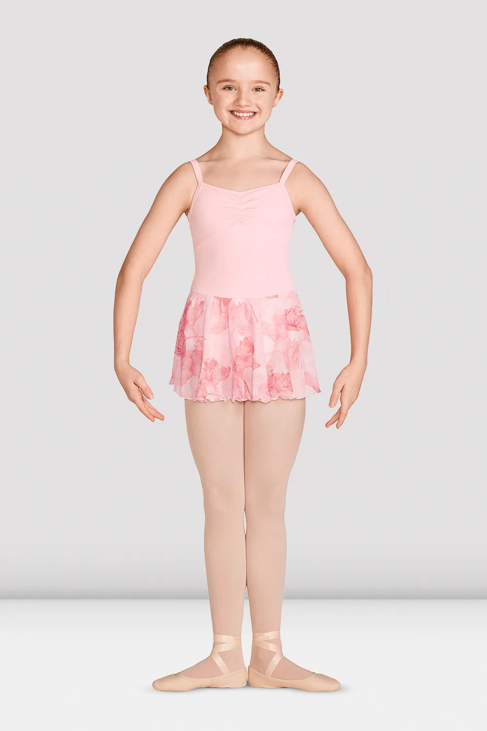 Girls Jasmine Print Camisole Skirted Leotard