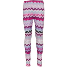 Girls Pink Zig Zag Leggings