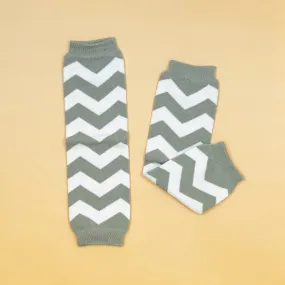 Gray Chevron Leg Warmers