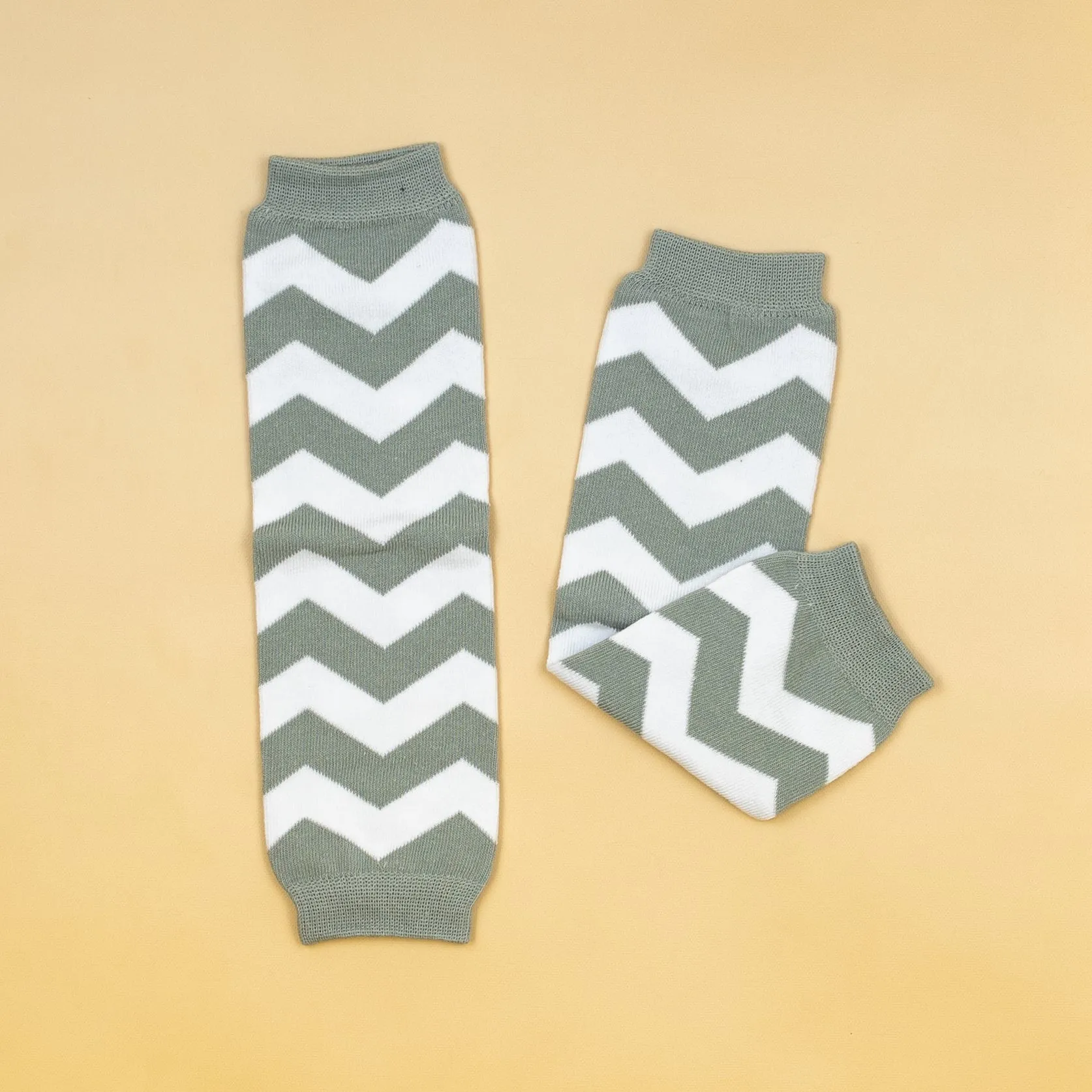 Gray Chevron Leg Warmers