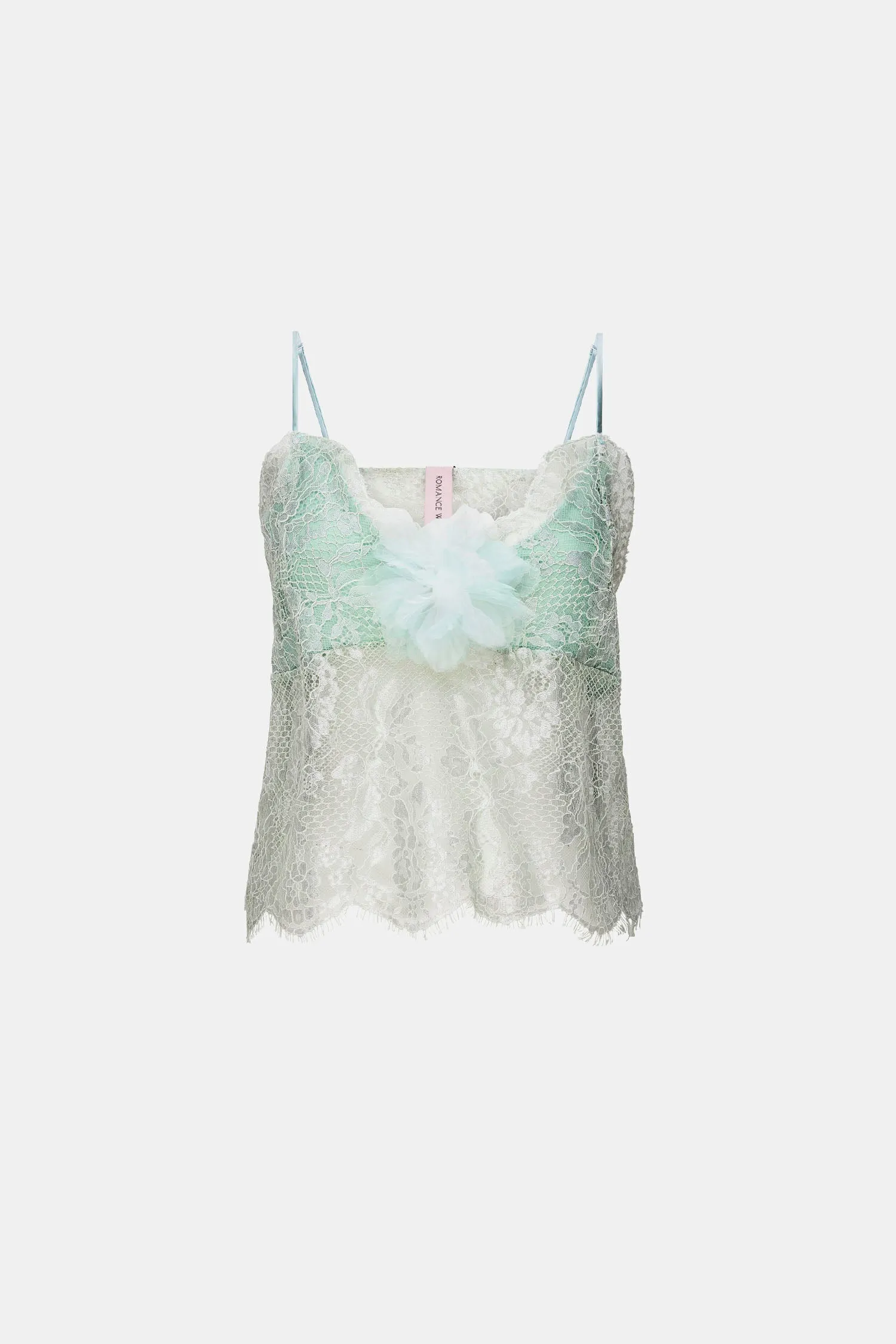green carnation lace top
