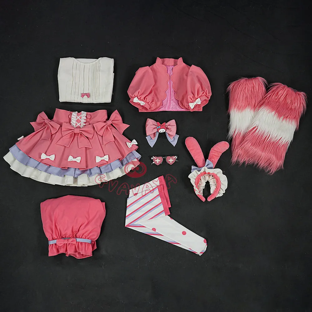 Gvavaya Game Cosplay Identity Ⅴ The Cheerleader Pink Rabbit Cosplay Costume