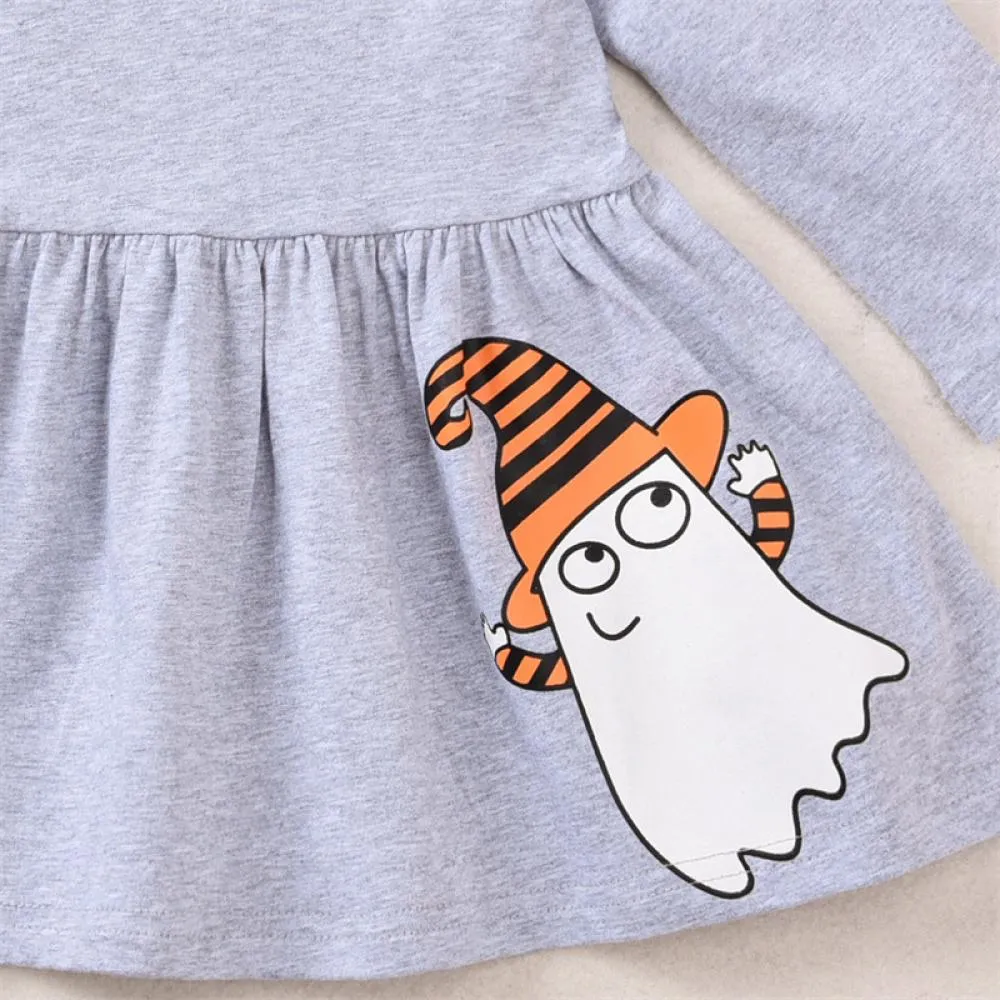 Halloween Pumpkin Girls Set Girls Bow Long Sleeve Pumpkin Flared Pants Set Wholesale Girls Clothes
