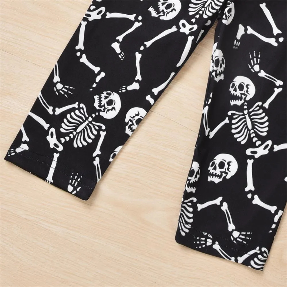 Halloween Pumpkin Girls Set Girls Bow Long Sleeve Pumpkin Flared Pants Set Wholesale Girls Clothes