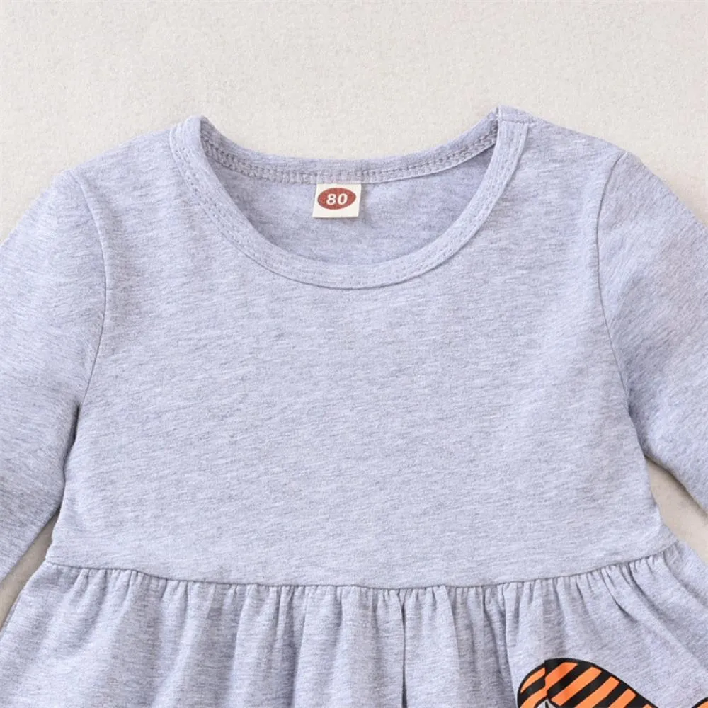 Halloween Pumpkin Girls Set Girls Bow Long Sleeve Pumpkin Flared Pants Set Wholesale Girls Clothes