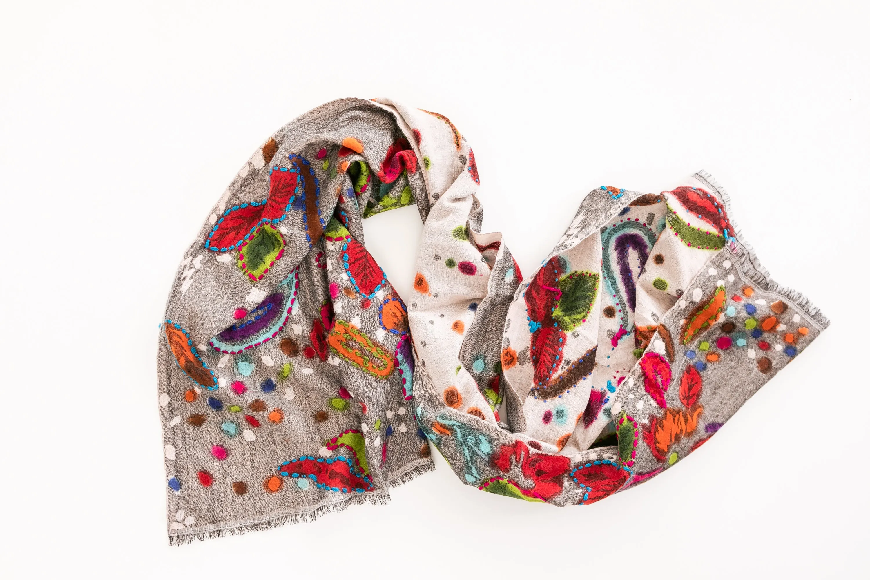 Hand Painted Woven Shawl