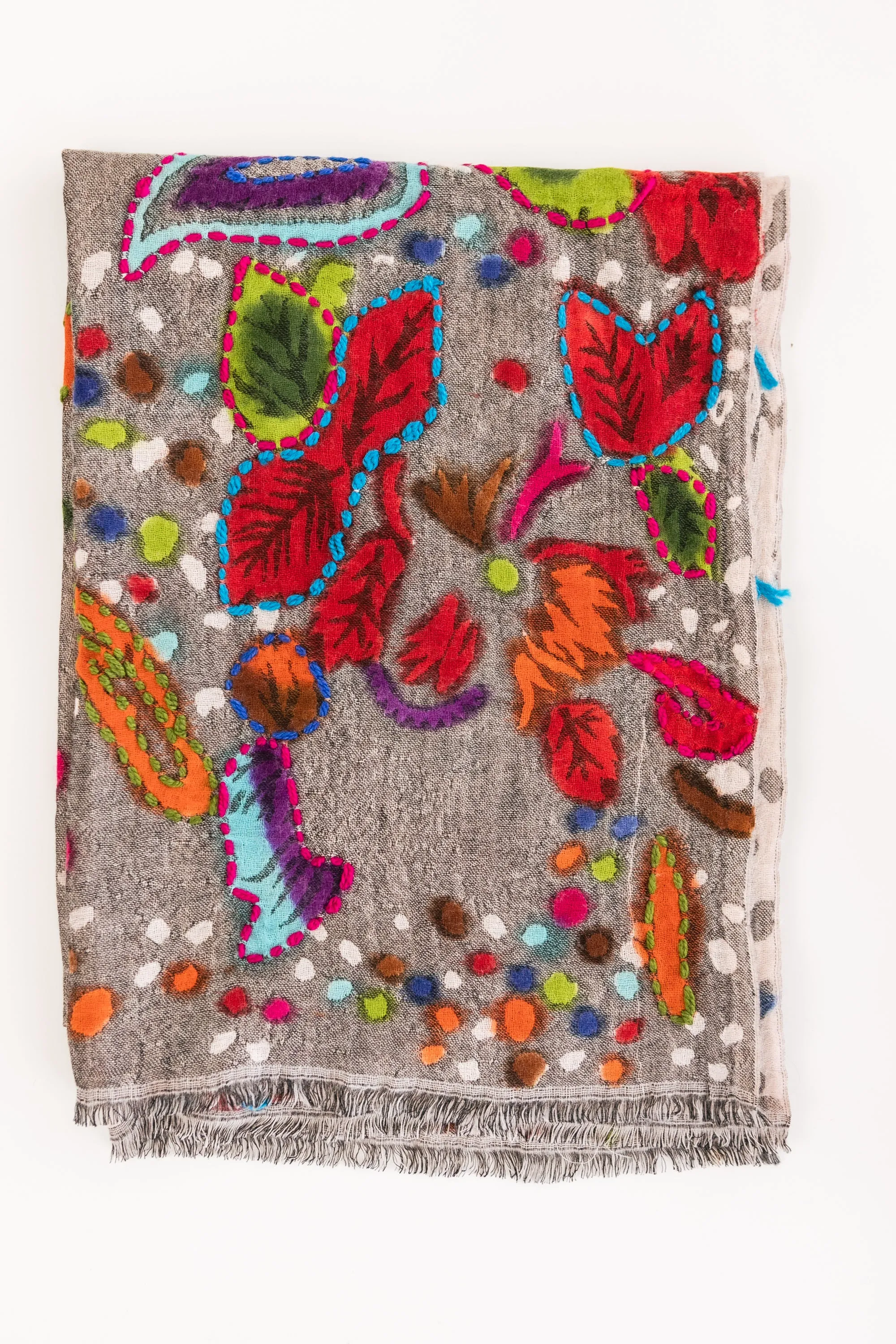 Hand Painted Woven Shawl