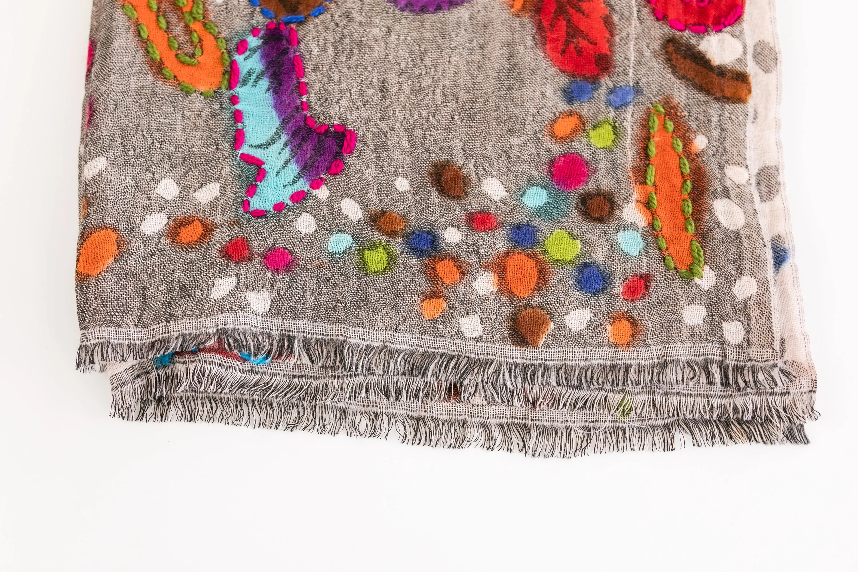 Hand Painted Woven Shawl