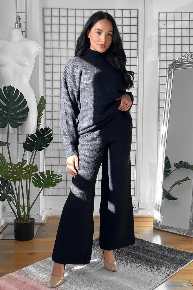 High Neck Thick Soft Knit Set