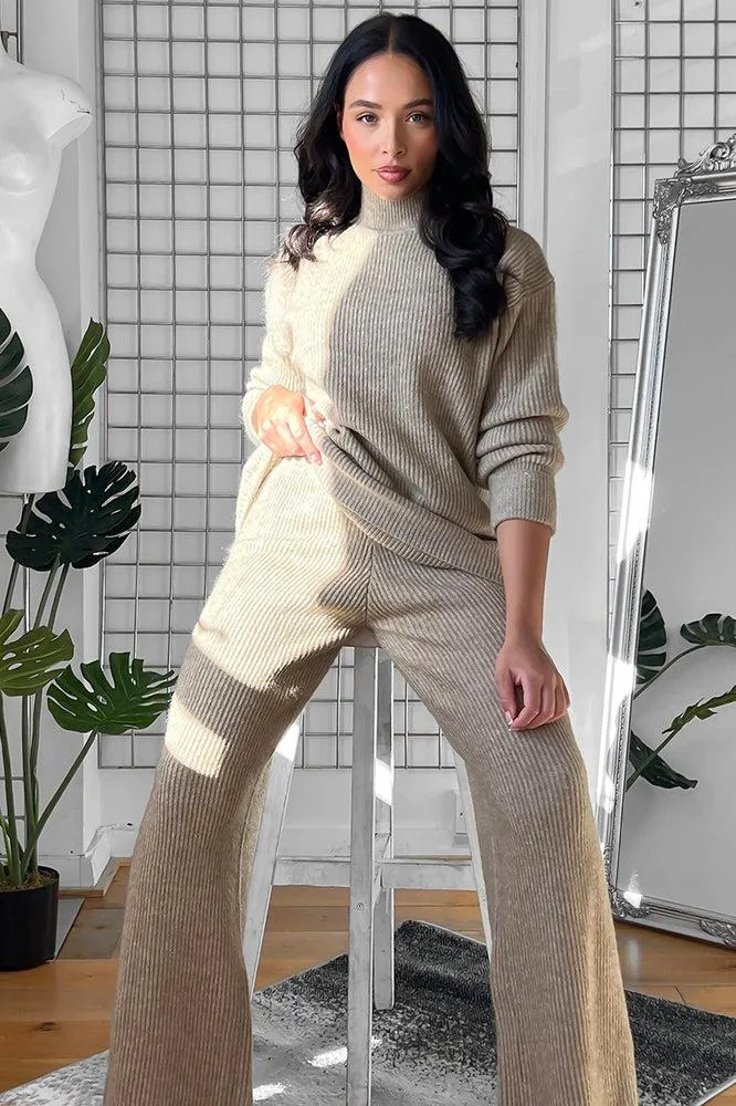 High Neck Thick Soft Knit Set