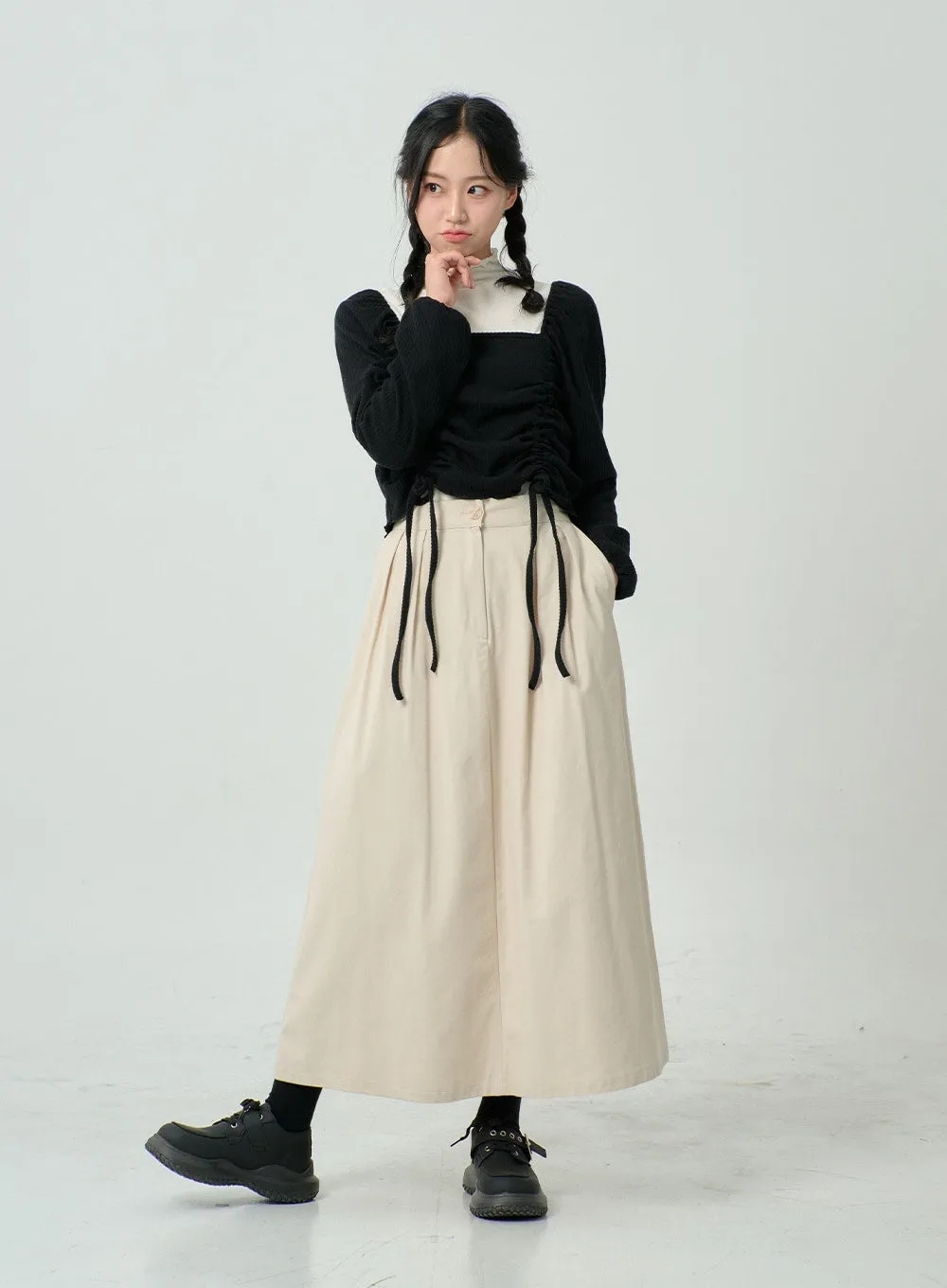 High Waist Bending Long Skirt BN03