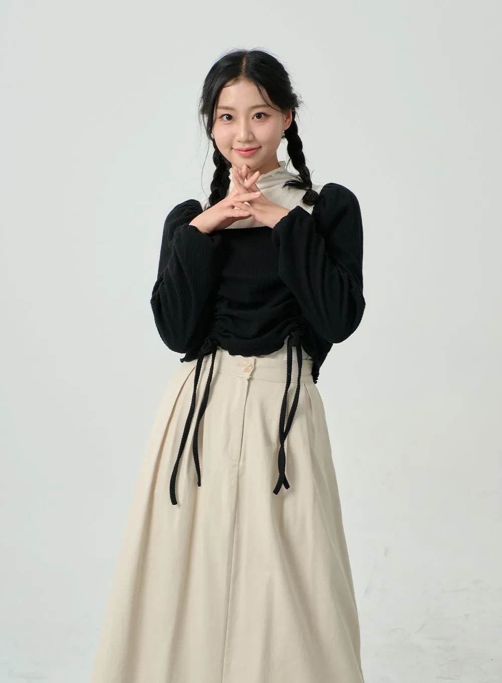 High Waist Bending Long Skirt BN03
