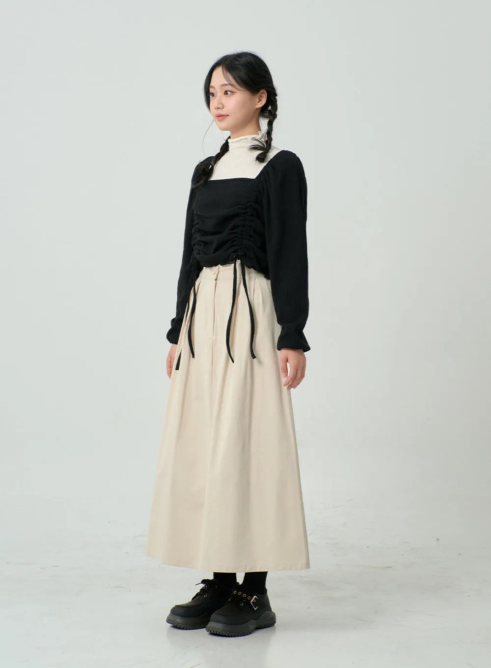 High Waist Bending Long Skirt BN03
