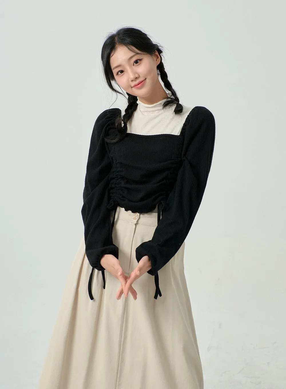High Waist Bending Long Skirt BN03