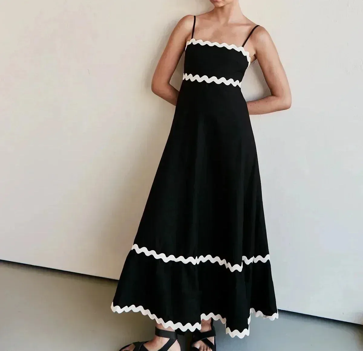 Holiday Beach Splicing Big Swing Summer New Fashion Strap Women Boho Long Strapless Maxi Dress