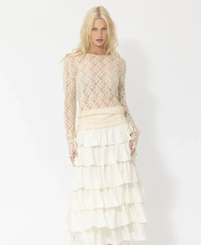 Joey The Label Geo Lace Top