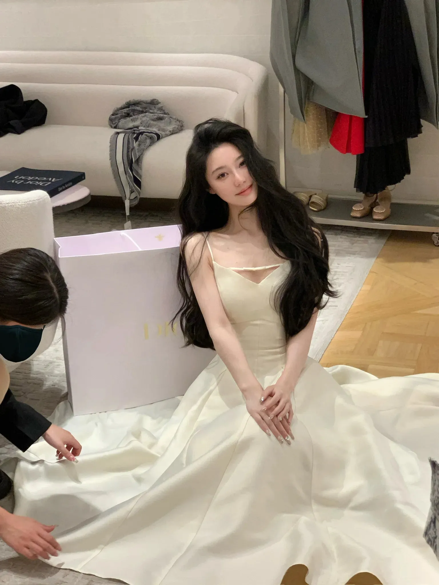 Joskaa Elegant Black Princess Big Hem Long Dresses for Women Summer New Korean Sleeveless A-line Evening Wedding Party Female Clothing