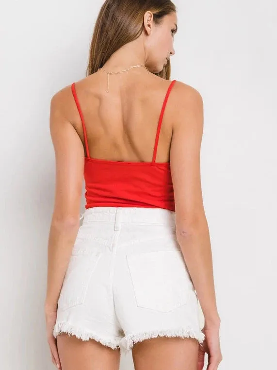 Judge Me When You Are Perfect Red Bow Front Top