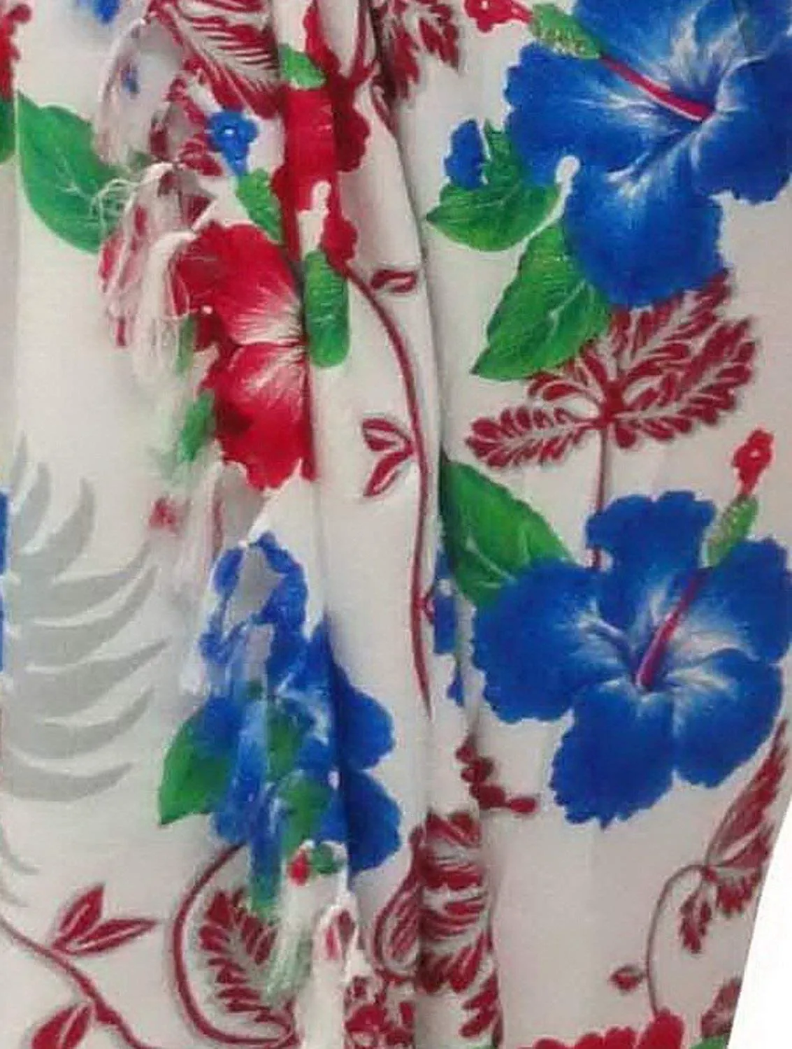 LA LEELA Soft Light Scarf Long Dress Women Sarong Printed 72"X42" White_5577