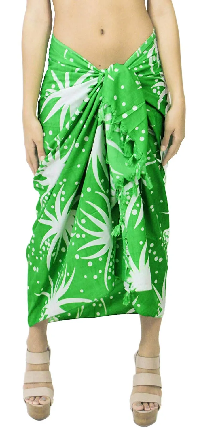 LA LEELA Women Beachwear Bikini Cover up Wrap Dress Swimwear Sarong 28 ONE Size