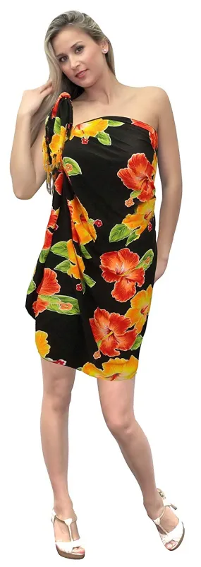 LA LEELA Women Beachwear Wrap Bikini Cover up Bathing Suit Swimwear  sarong15 ONE Size