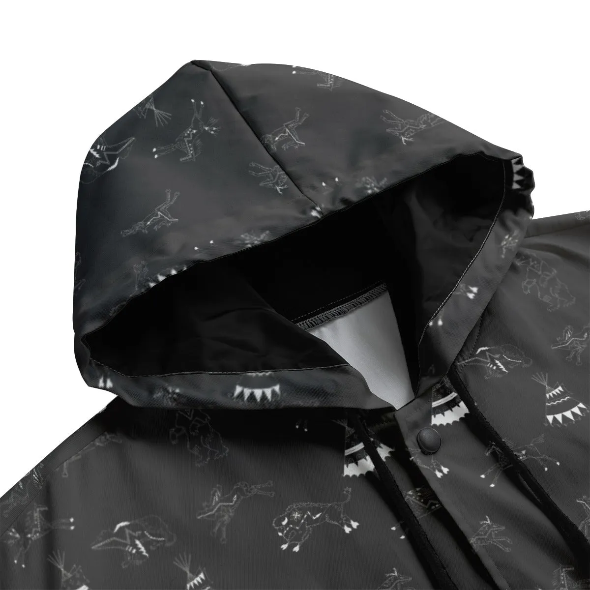 Ledger Round Dance Midnight Men's Varsity Jacket