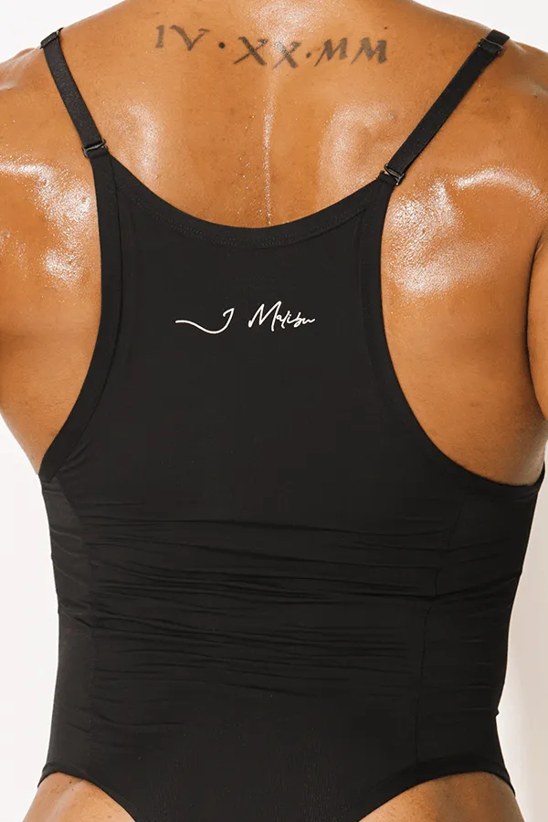 Let-Them-Know Camisole Bodysuit - Black