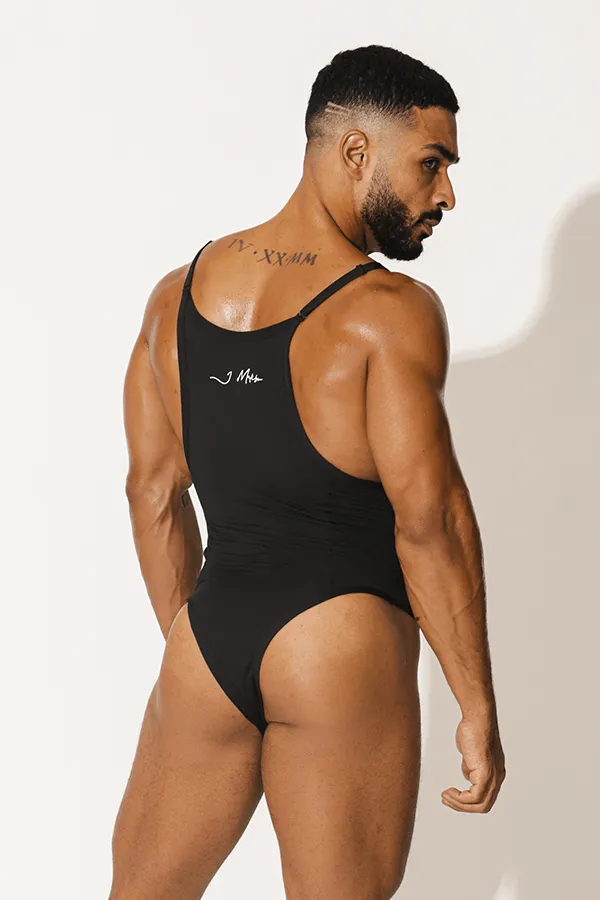 Let-Them-Know Camisole Bodysuit - Black