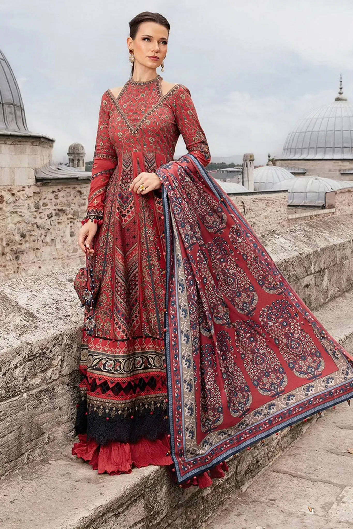 M Prints By Maria B Unstitched 3 Piece Cambric Fall Edit Collection'2024-MPT-2302-B