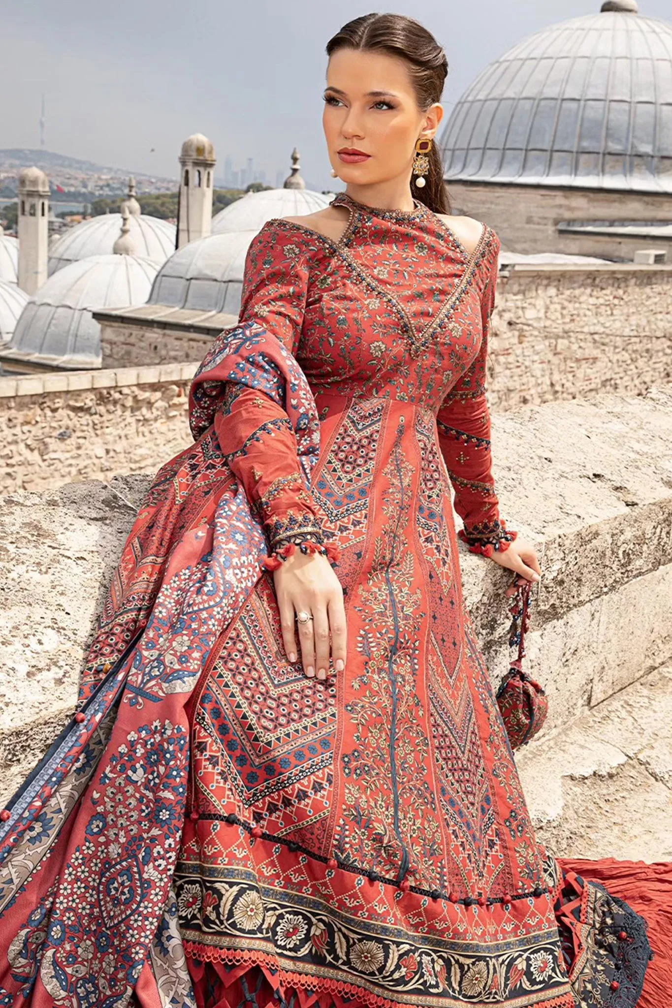 M Prints By Maria B Unstitched 3 Piece Cambric Fall Edit Collection'2024-MPT-2302-B