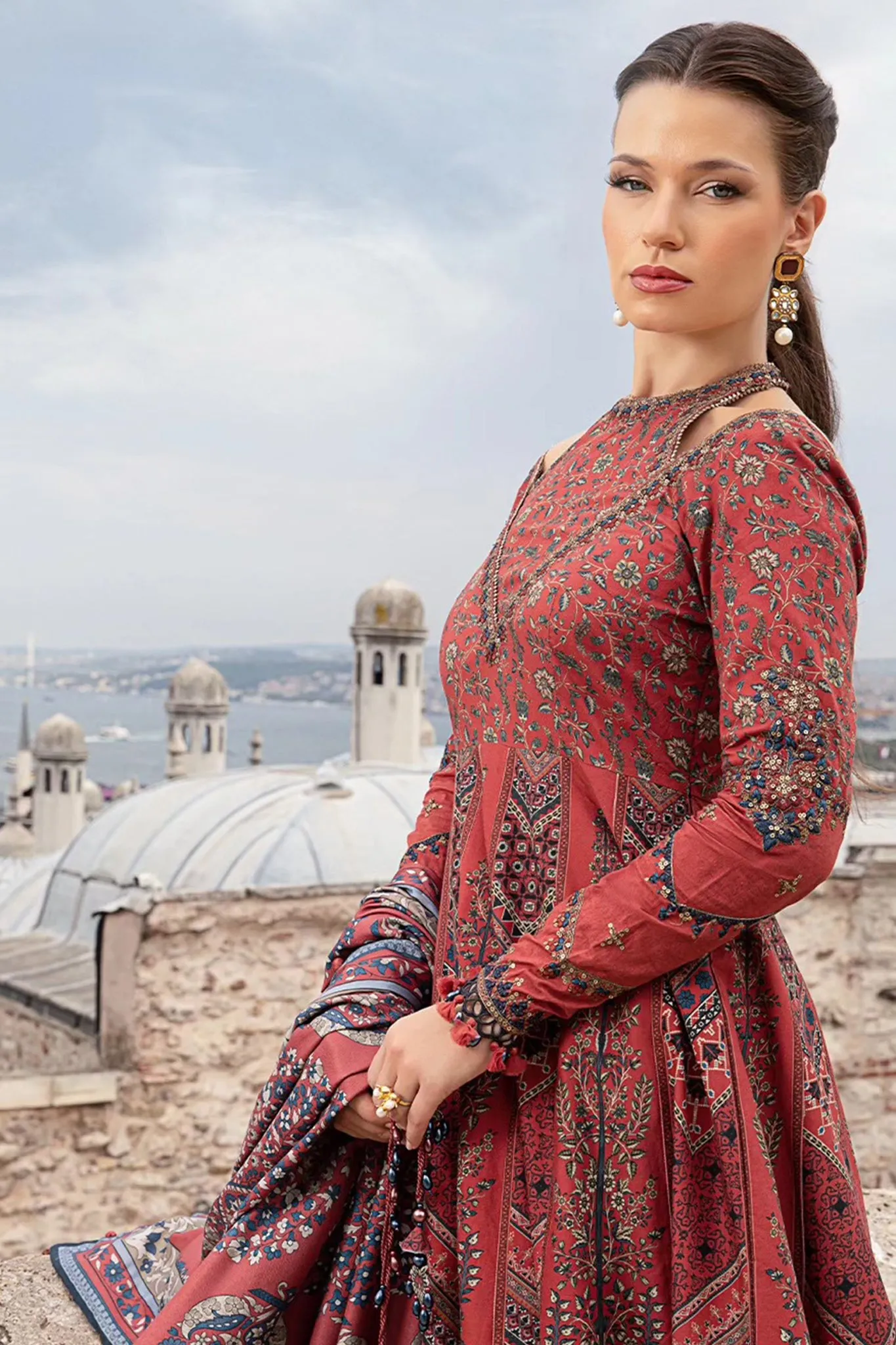 M Prints By Maria B Unstitched 3 Piece Cambric Fall Edit Collection'2024-MPT-2302-B