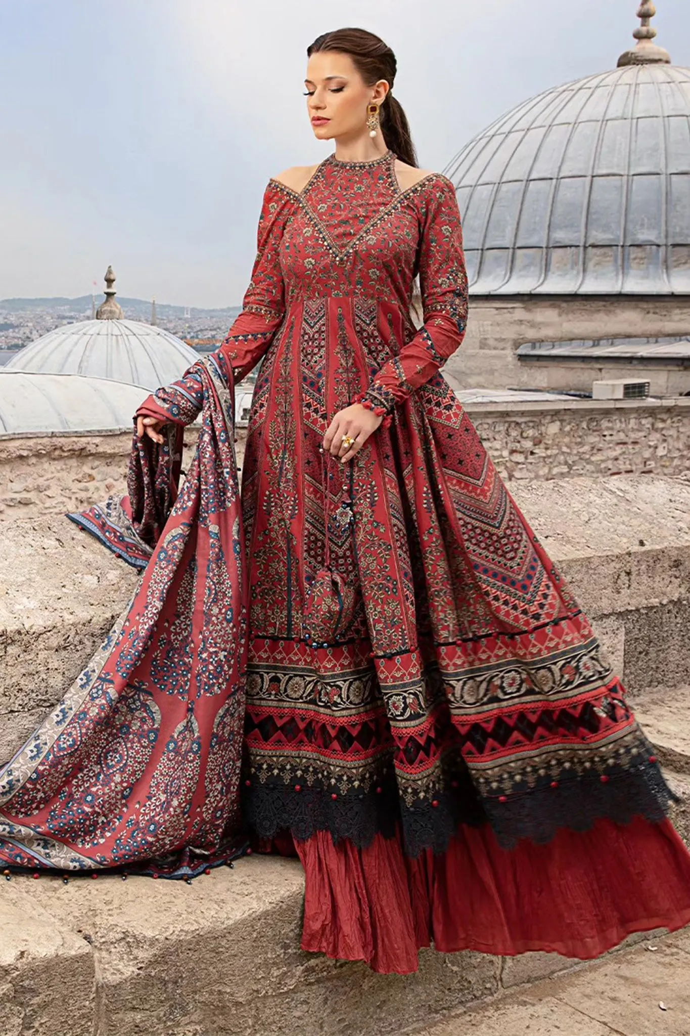 M Prints By Maria B Unstitched 3 Piece Cambric Fall Edit Collection'2024-MPT-2302-B