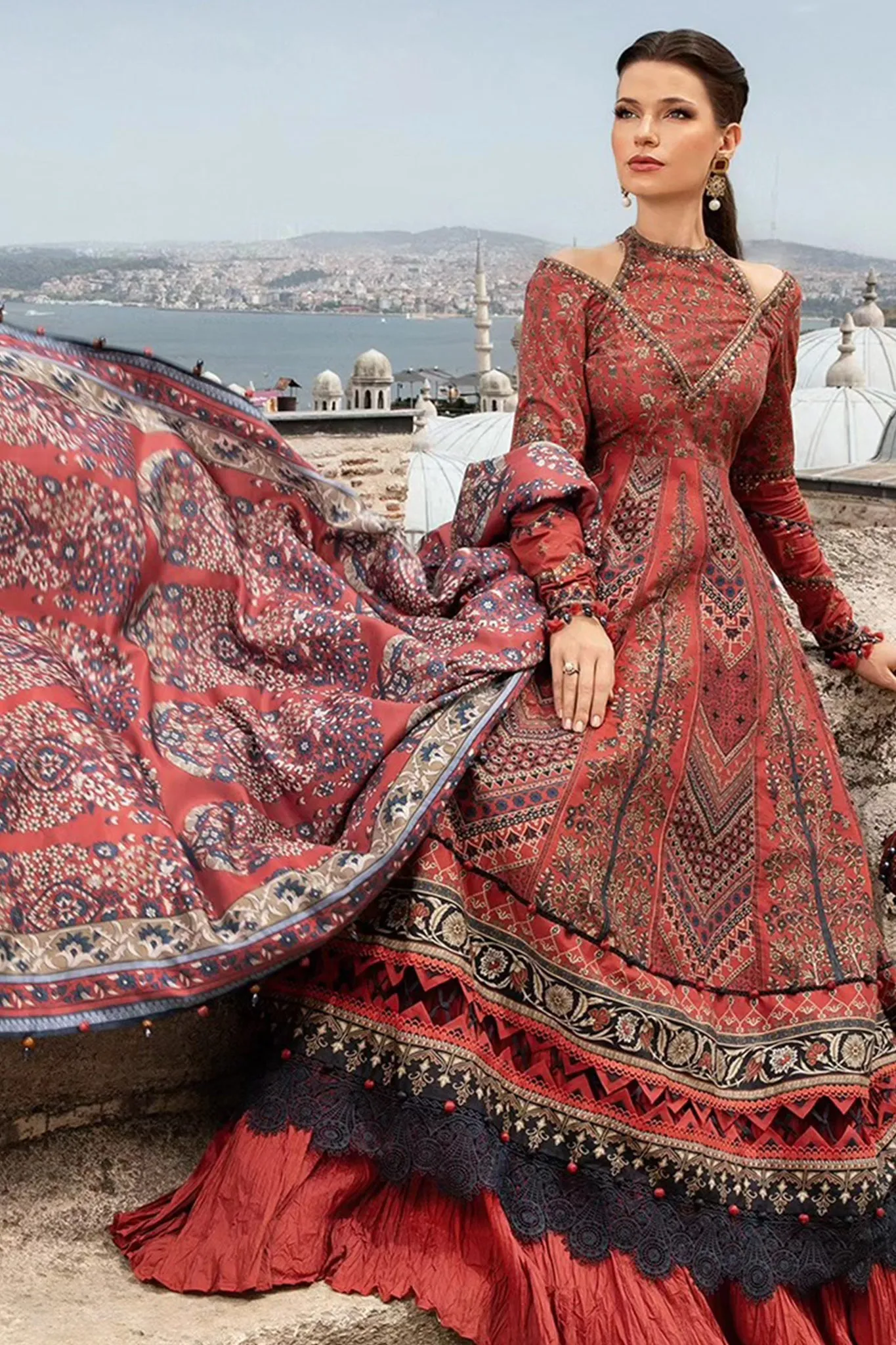 M Prints By Maria B Unstitched 3 Piece Cambric Fall Edit Collection'2024-MPT-2302-B