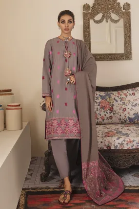 Manzil by Cross Stitch Unstitched 3 Piece Winter Collection'2021-KH-06