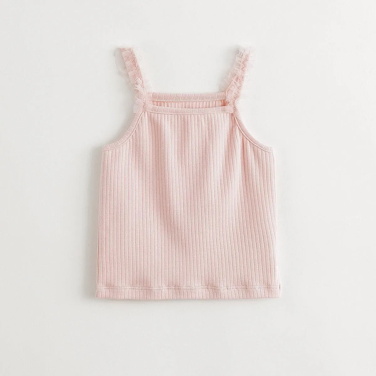 MARC & JANIE Girls Soft Elastic Ribbed Knit Camisole Tank Top 240563