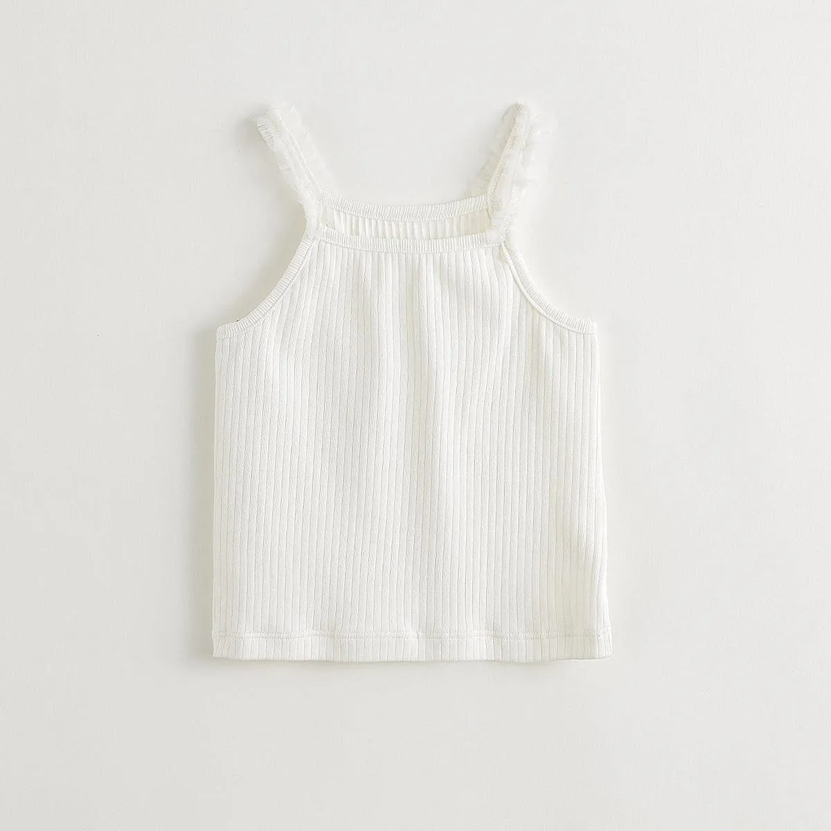 MARC & JANIE Girls Soft Elastic Ribbed Knit Camisole Tank Top 240563
