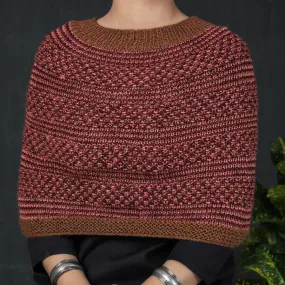 Maroon - Kumaun Hand knitted Woolen Cowl