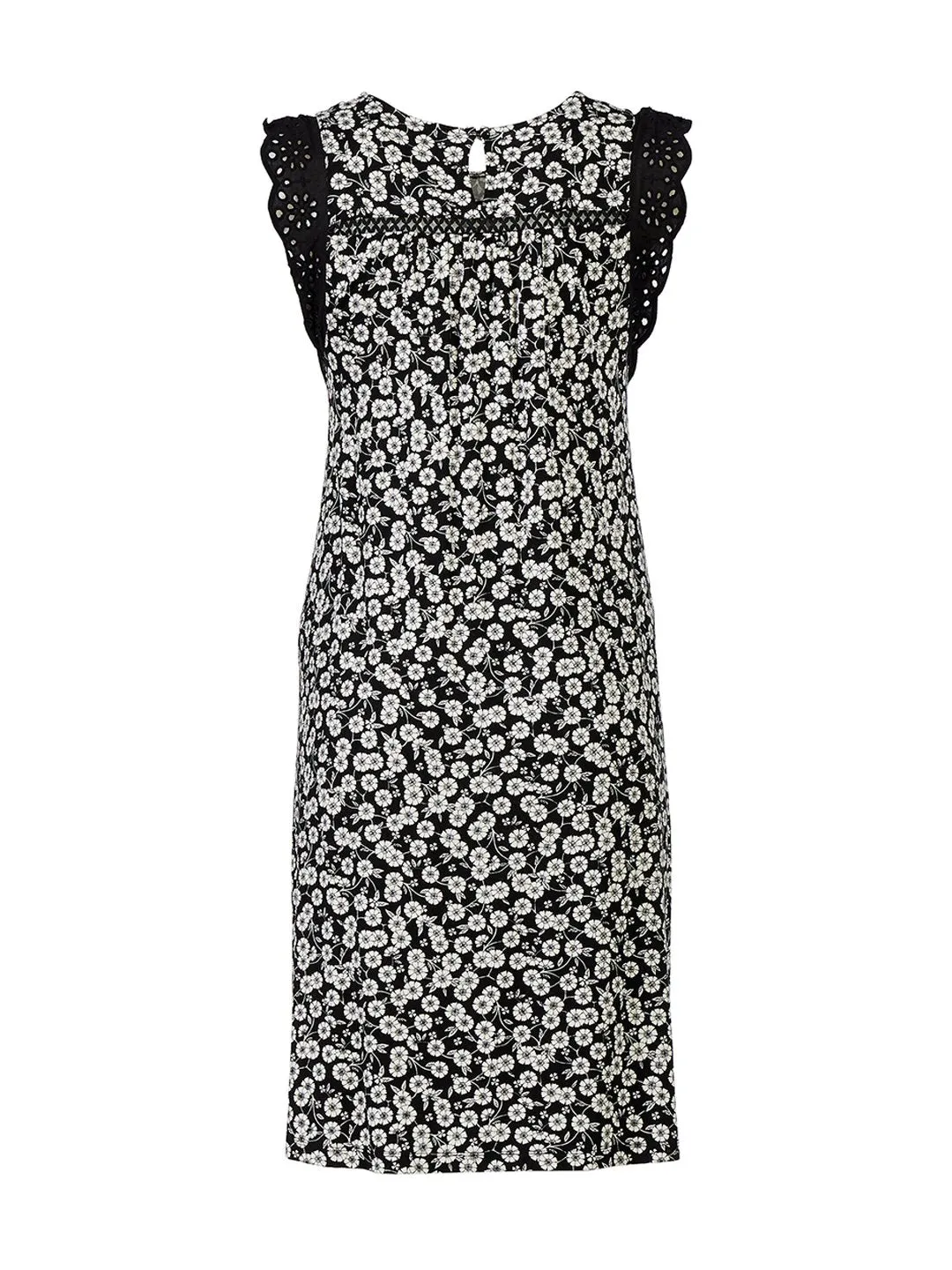 Maternity Floral Swing Dress in Black