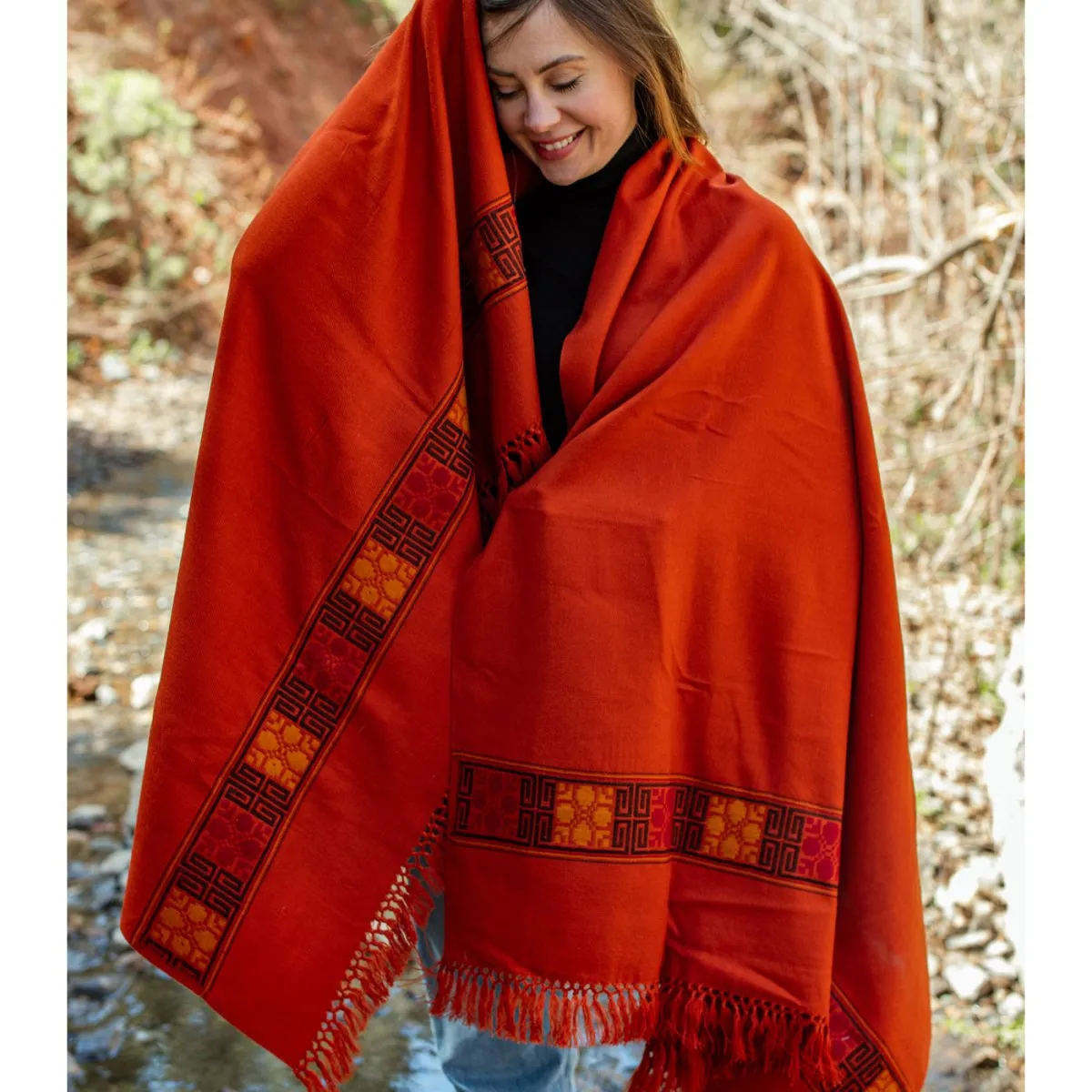 Meditation Shawl / Meditation Blanket / Prayer Shawl for Men Women (Happiness)
