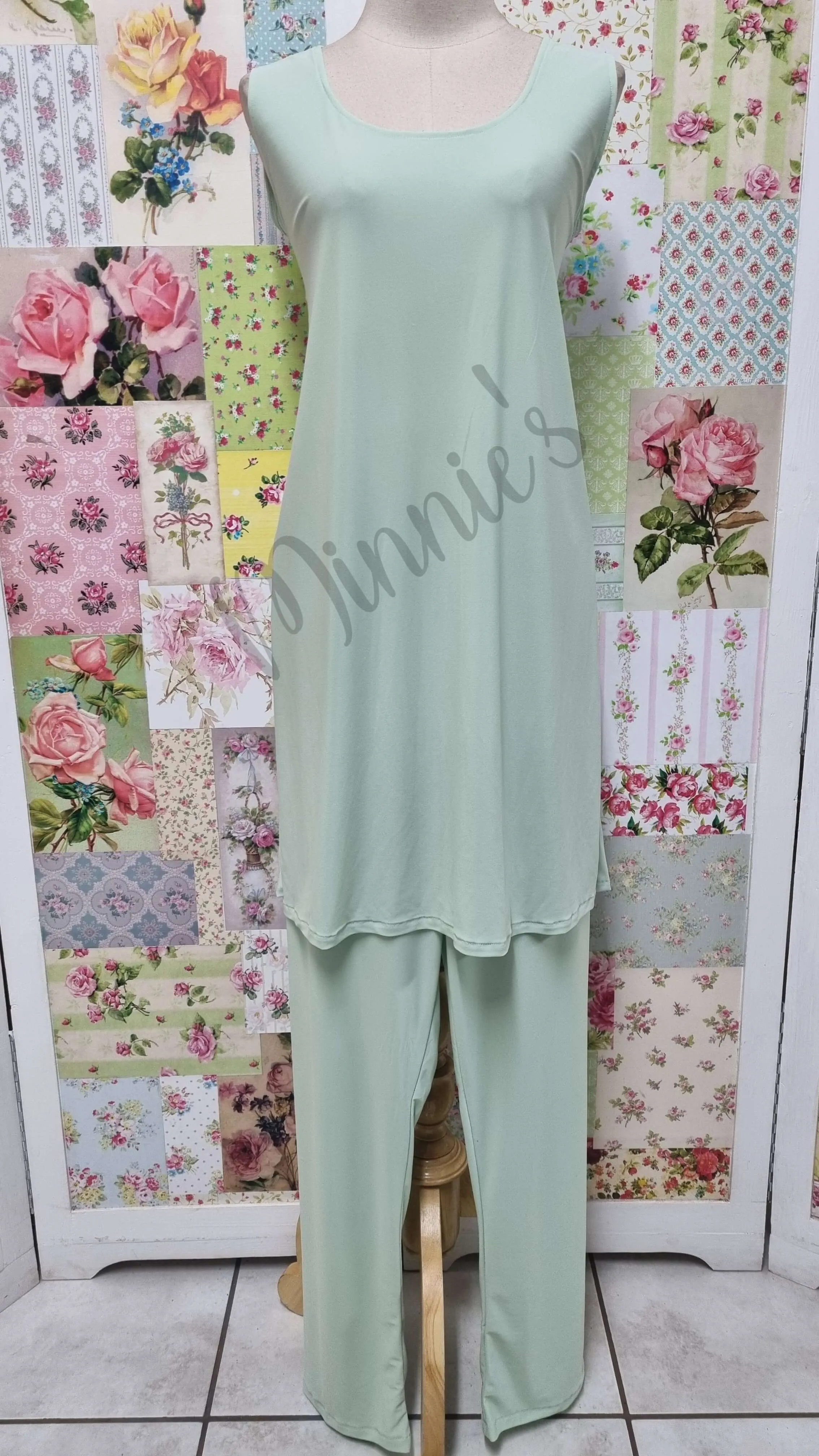 Mint Green 3-Piece Pants Set GD0264