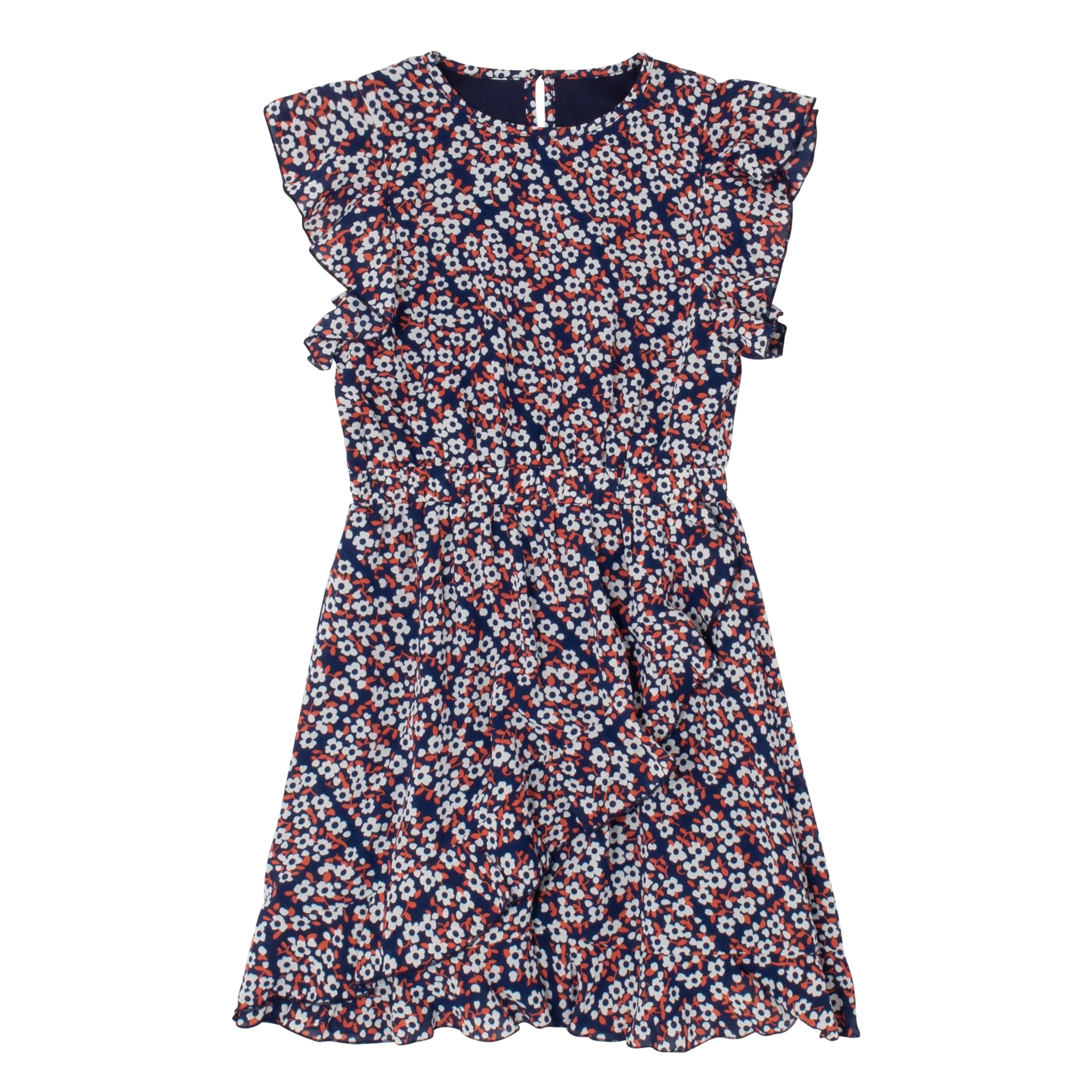 Mod Floral Ruffle Dress
