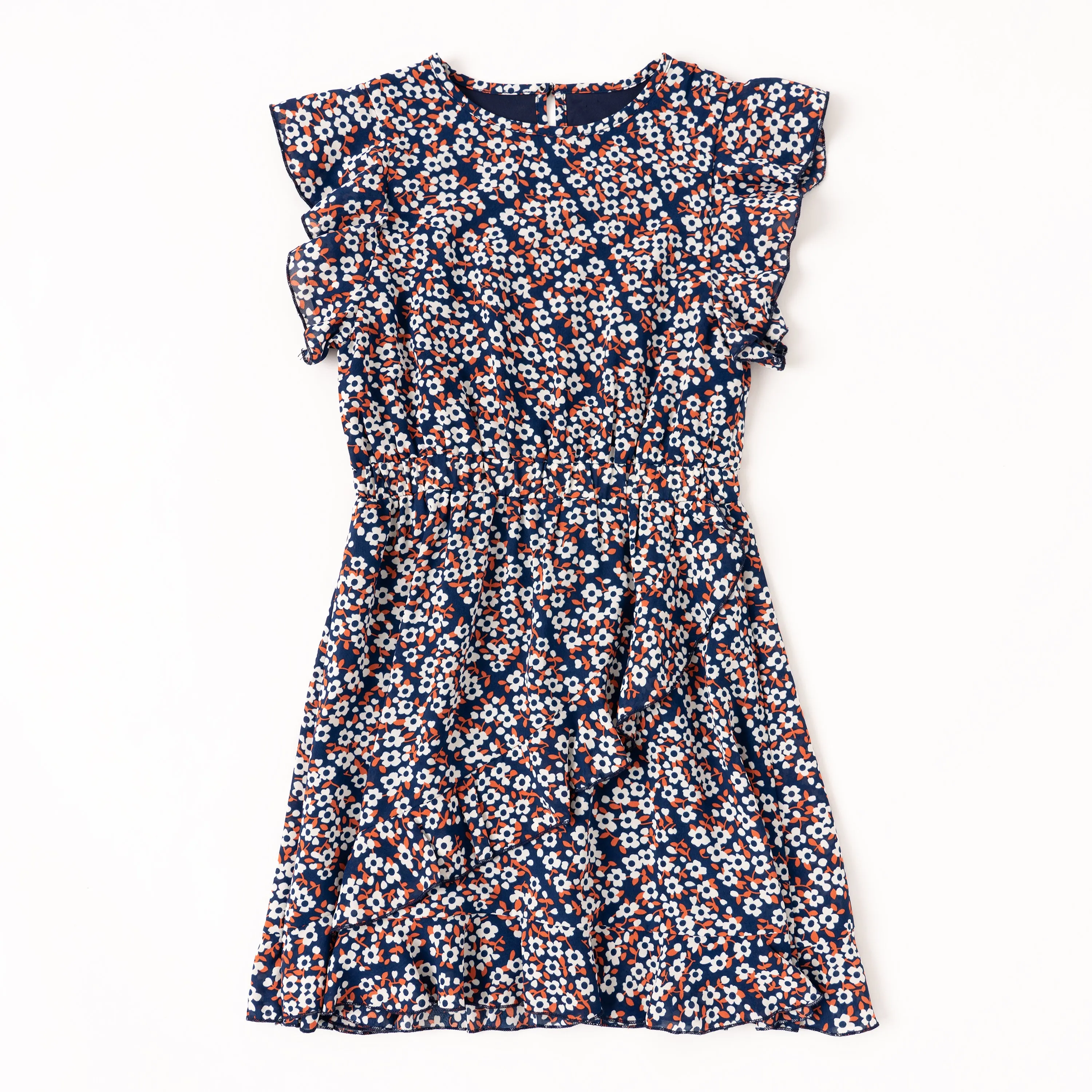 Mod Floral Ruffle Dress