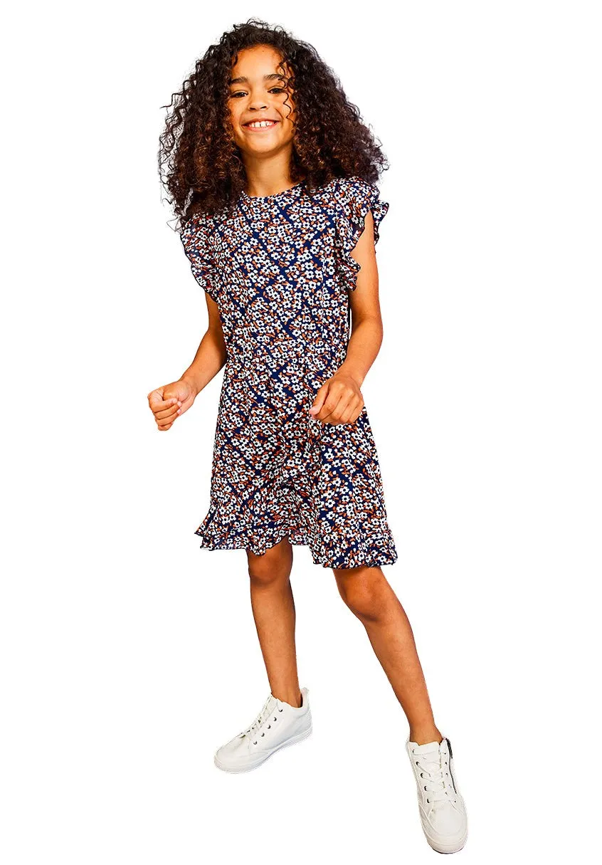 Mod Floral Ruffle Dress