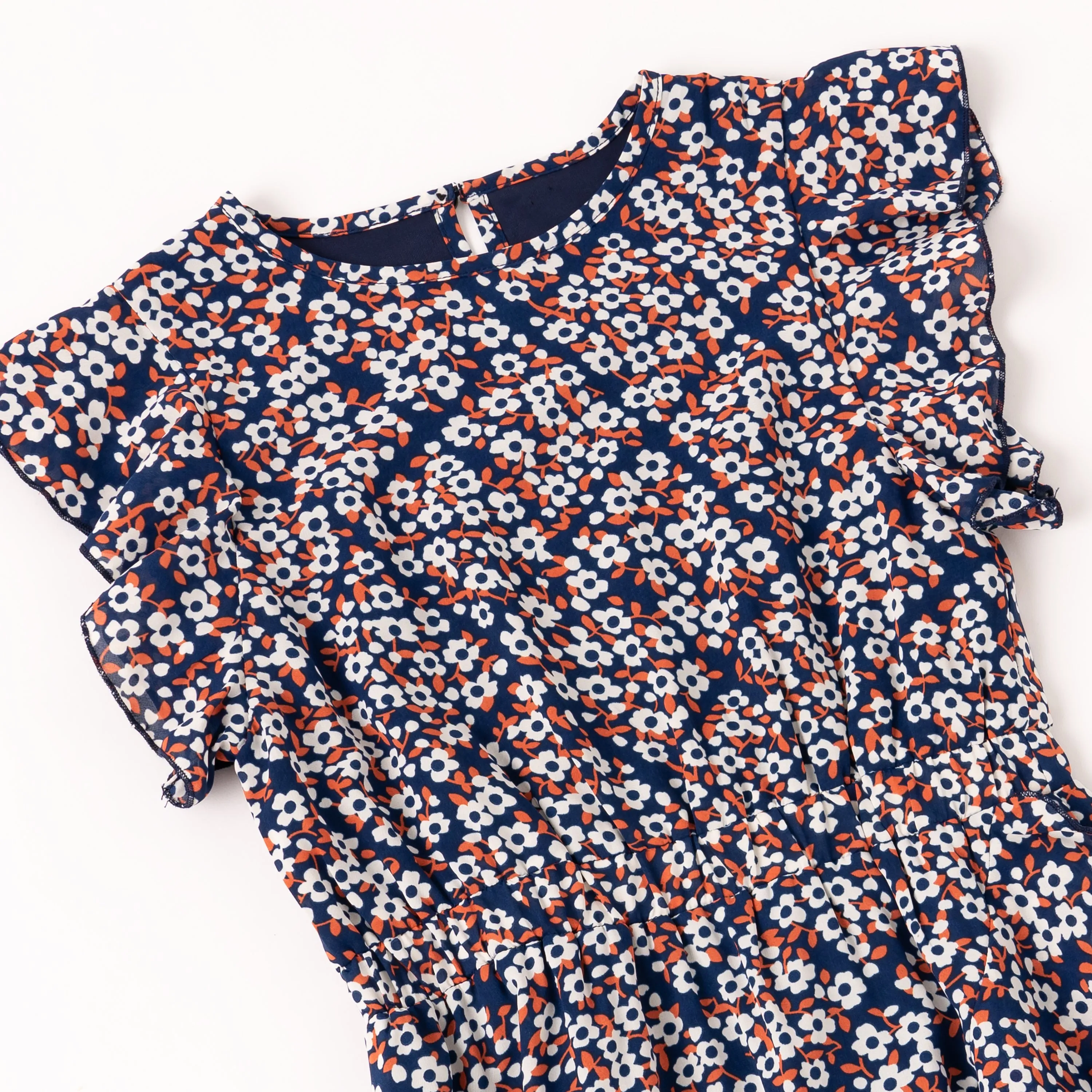 Mod Floral Ruffle Dress