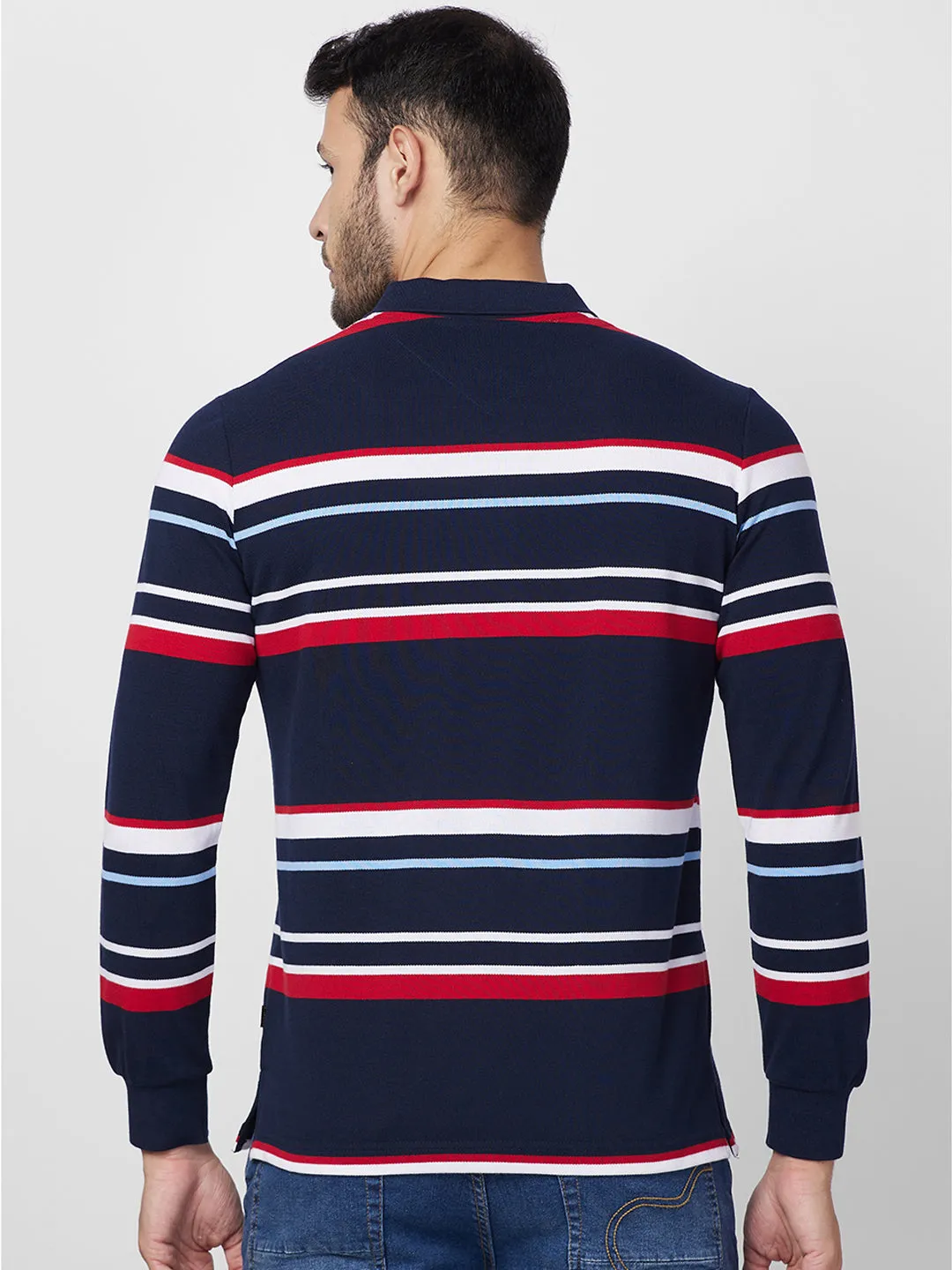 Modern Striped Polo Long sleeve