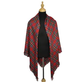 Morrison Red Modern Light Weight Tartan Shawl